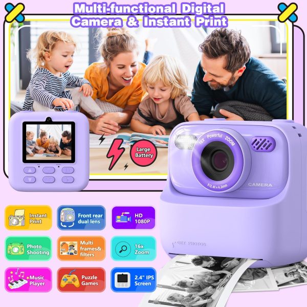 masterbee Kid Camera Instant Print Photo, Birthday Gifts for... - Image 2