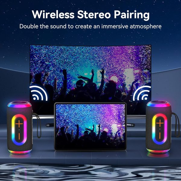 Oraolo Bluetooth Speaker, Portable Speaker with 24W Loud Ste... - Image 3