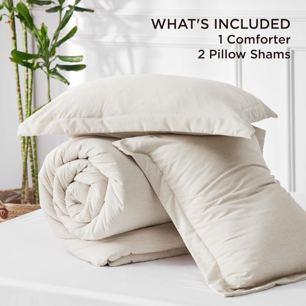 Bedsure Soft Queen Comforter Set - Beige Bedding Comforter S... - Image 7