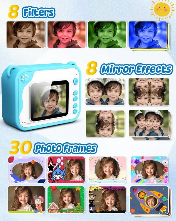 Usteetic Kids Camera Instant Print 1080p Instant Camera for ... - Image 4
