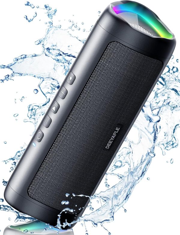 Deeyaple Bluetooth Speaker, Portable Speaker with Lights, IP...