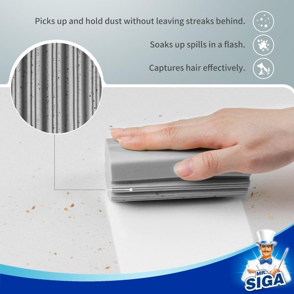 MR.SIGA Sponge Duster, Reusable Duster with Ridged Surface D... - Image 4