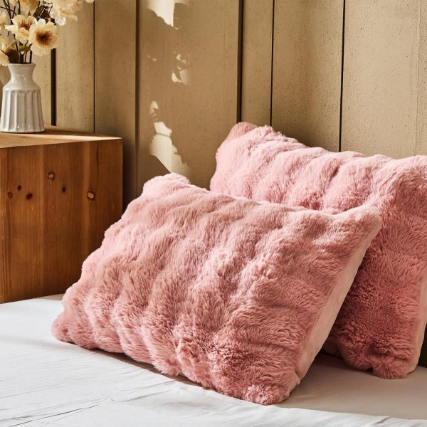 Lotus Karen Faux Fur Queen Comforter Set – Pink Fluffy Comfo... - Image 8