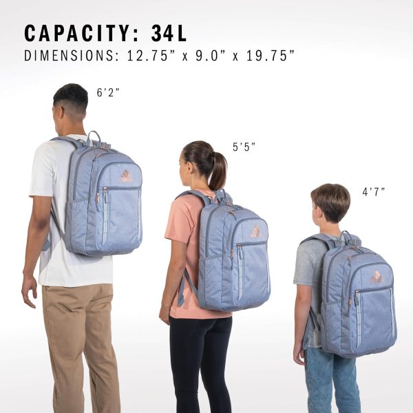 adidas Unisex-Adult Excel 7 Backpack, Light Beige/Trace Brow... - Image 6