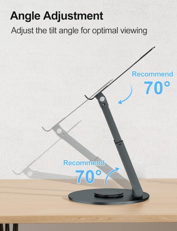 Tounee Telescopic Laptop Stand for Desk with 360° Swivel Bas... - Image 5