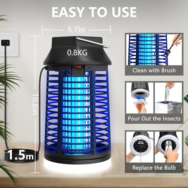 Bug Zapper, 4200V Mosquito Zapper with LED Light, Bug Zapper... - Image 4