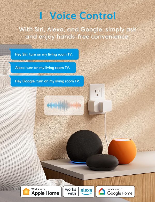meross Matter Smart Plug Mini, Energy Monitoring, Wi-Fi Outl... - Image 9