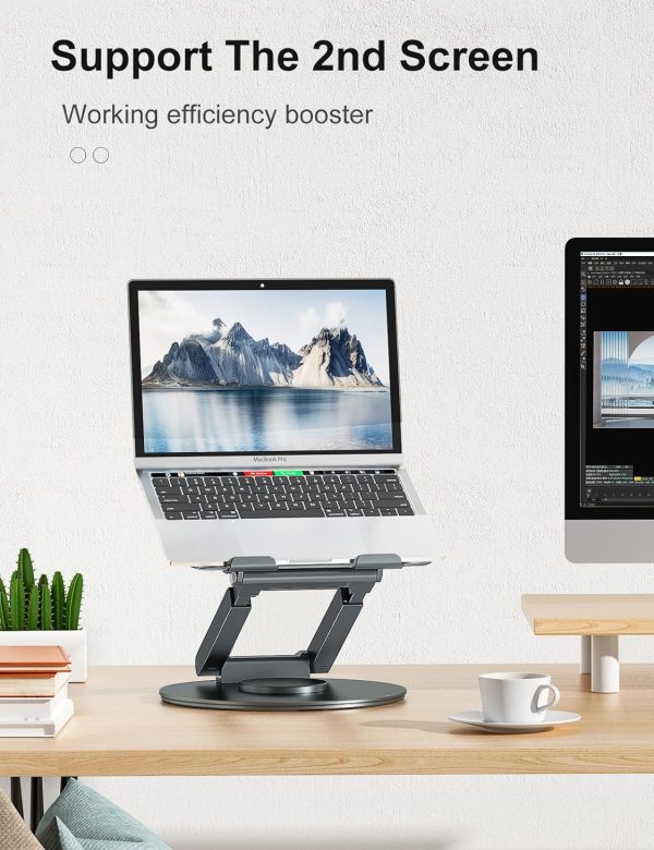 Tounee Telescopic Laptop Stand for Desk with 360° Swivel Bas... - Image 7