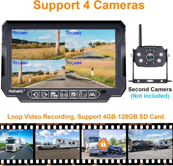 RV Backup Camera Wireless Strong Signal: HD 1080P 7'' Touch ... - Image 5