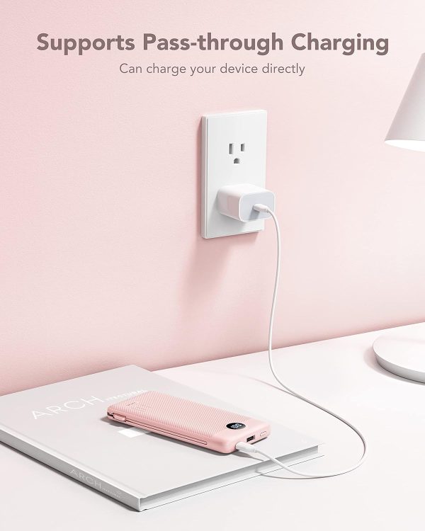 VRURC 10000mAh Portable Charger with Built-in Cables and AC ... - Image 7