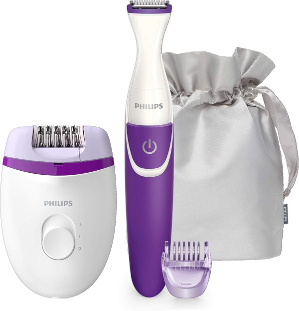 Philips Satinelle Essential Corded Compact epilator with Bik...