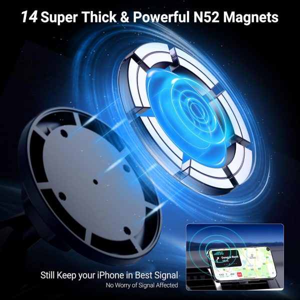 PROfezzion Rearview Mirror & Vent Clip Magnetic Phone Holder... - Image 2