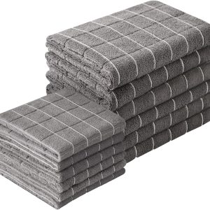 Puomue Microfiber Kitchen Towels and Dishcloths Set, 26 X 18...