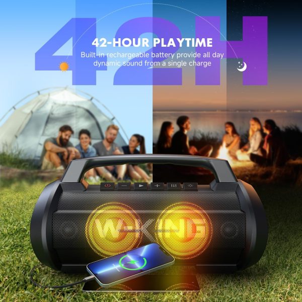 W-KING Portable Speakers Bluetooth Wireless, 120W Max Loudes... - Image 4
