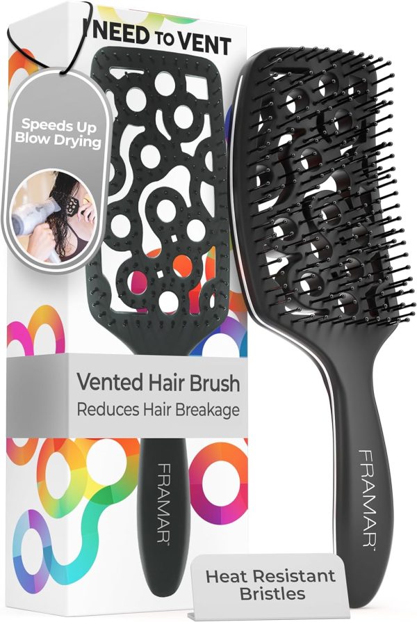 FRAMAR Professional Wet Hair Brush - Vented Hair Brush For W...