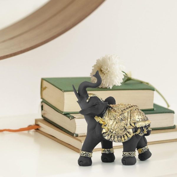 TRANSGOOD Lucky Elephant Statue Figurine Feng Shui Elephant ... - Image 2