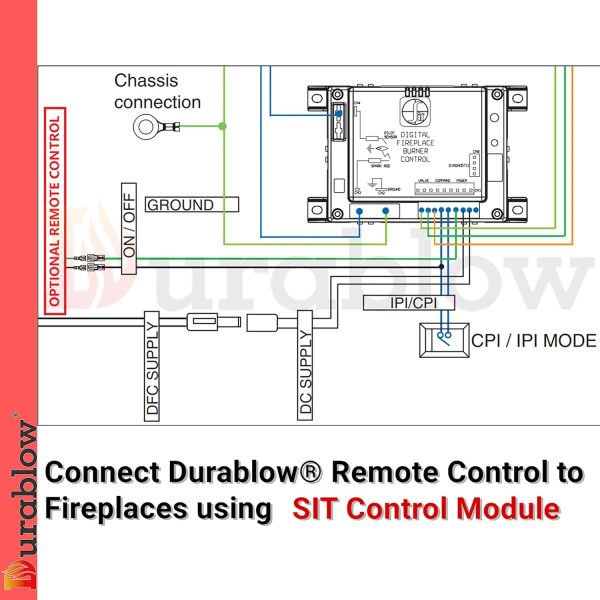 Durablow SH3001-RH WiFi Gas Fireplace Remote Control for Mil... - Image 5