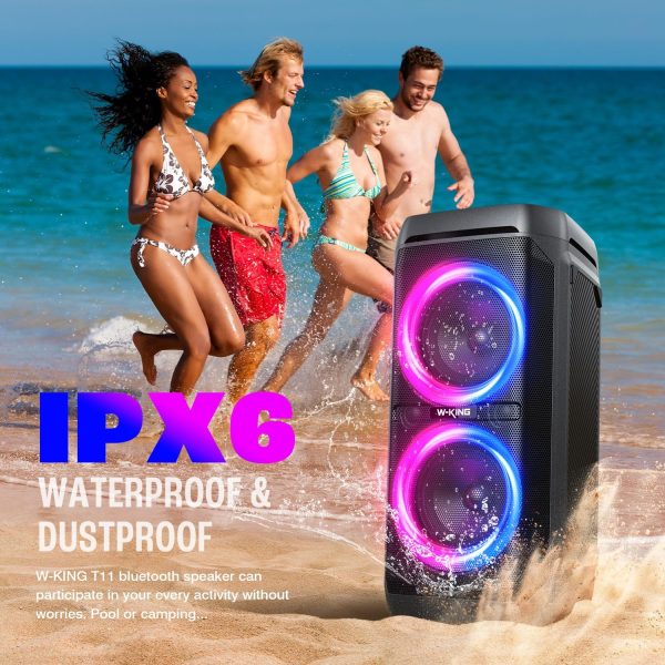 W-KING 240W Peak Bluetooth Speaker, 115dB Loud, Massive Bass... - Image 4
