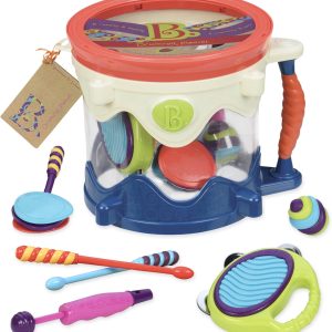 B. Toys – Musical Drum – 7 Instruments Toy Drum Kit – Drumro...