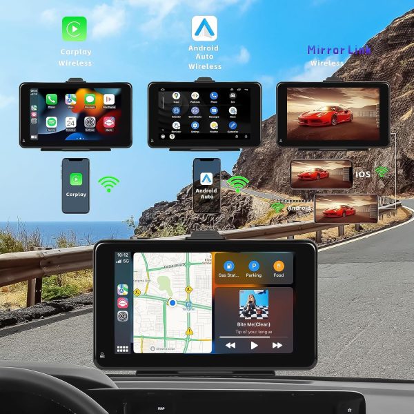 Portable Wireless Apple Carplay Android Auto Car Stereo Radi... - Image 2