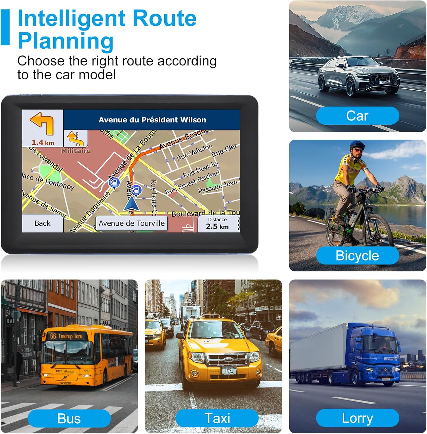 GPS Navigator for Car Truck RV, Latest Map, 7 inch Touch Scr…