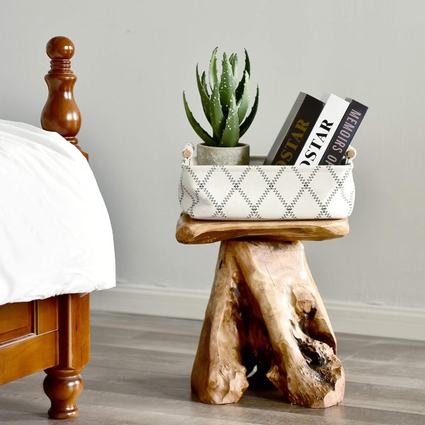 WELLAND Tree Stump Stool Live Edge, Natural Edge Side Table,... - Image 4