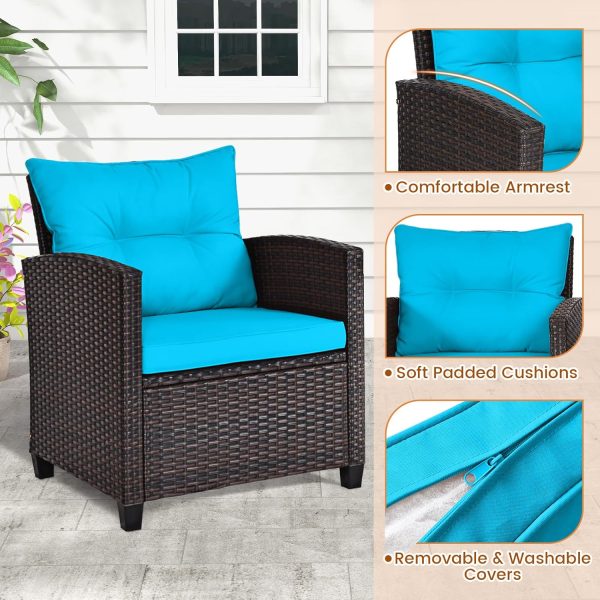 ORALNER 3 Pieces Wicker Patio Furniture Set, Outdoor Convers... - Image 3