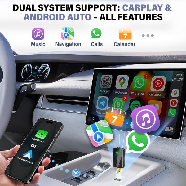 Wireless CarPlay Adapter– Android Auto Wireless Adapter, 5.8... - Image 5