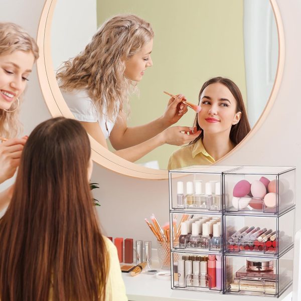 Vtopmart 4 Pack Stackable Makeup Organizer Storage Drawers, ... - Image 6