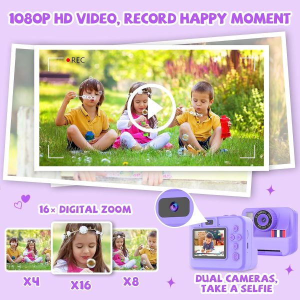 Yosfeng Instant Print Camera for Kids, Christmas Birthday Gi... - Image 3
