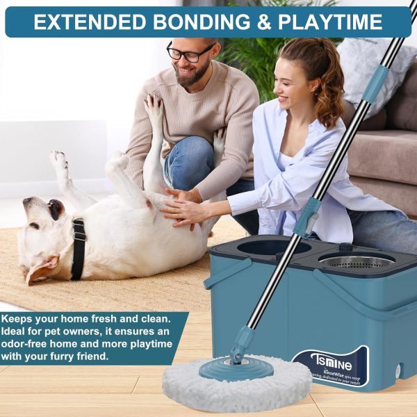 RinseWise Spin Mop and Bucket Separate Clean and DirtyWater,... - Image 8