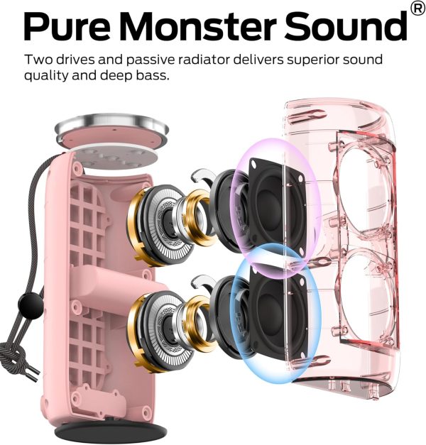 Monster S310 Upgraded Bluetooth Speaker, Portable Bluetooth ... - Image 2