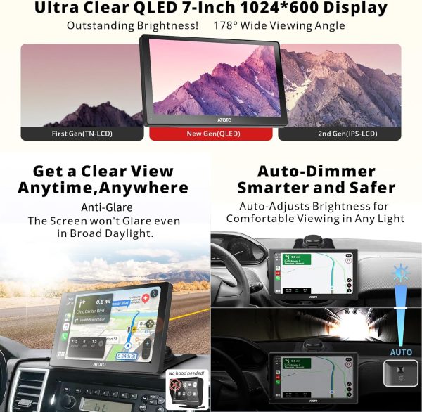 ATOTO Portable Android Car Radio with 4G+32G, Wireless CarPl... - Image 6