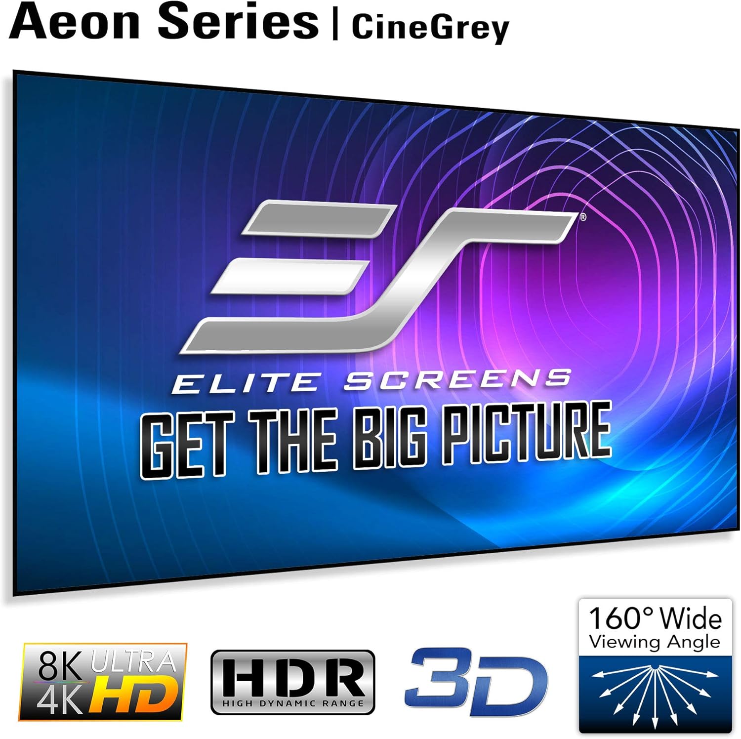 Elite Screens Aeon Series, 120-inch 16:9, 8K / 4K Ultra HD H…