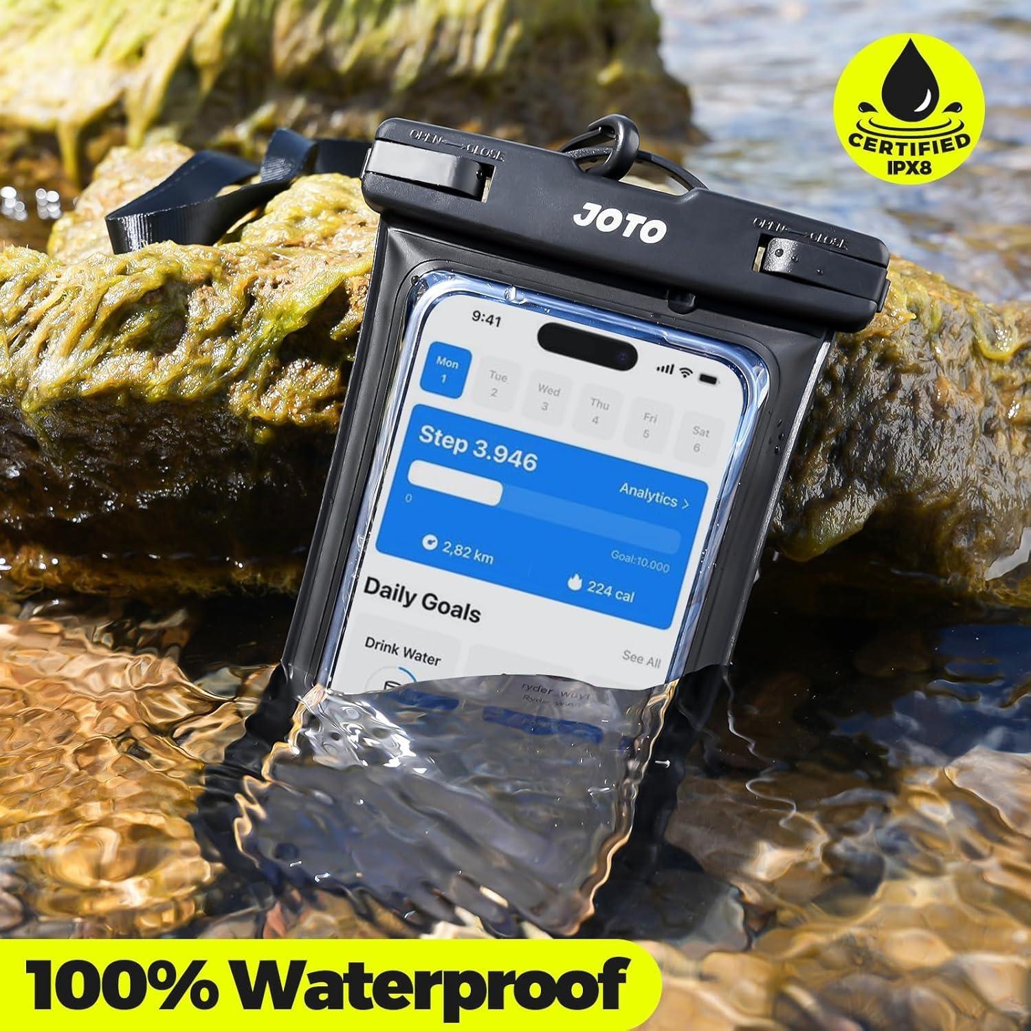 JOTO 2 Pack Waterproof Phone Pouch Case Up to 7″, Underwater…