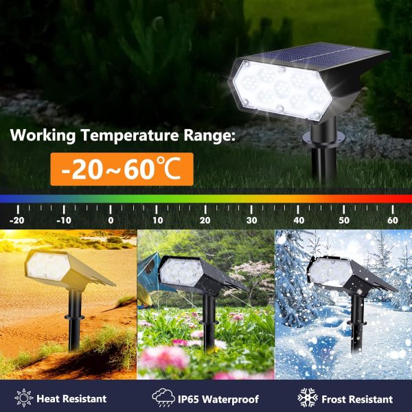 Solar Spot Lights Outdoor Waterproof IP65, 49 LED Solar Ligh... - Image 2