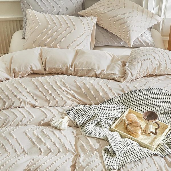 WARMDERN Boho Duvet Cover Set, Tufted Bedding Duvet Covers S... - Image 3