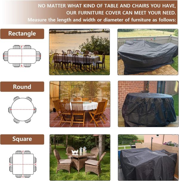 Mokani Patio Furniture Covers, Waterproof, Outdoor Furniture... - Image 7