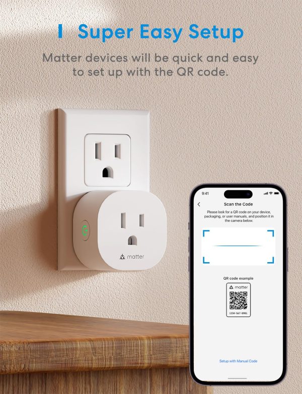 meross Matter Smart Plug Mini, Easy Setup, 100% Privacy Matt... - Image 2