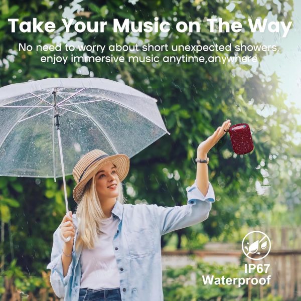 Deeyaple Portable Bluetooth Speaker, IP67 Waterproof Mini Bl... - Image 2