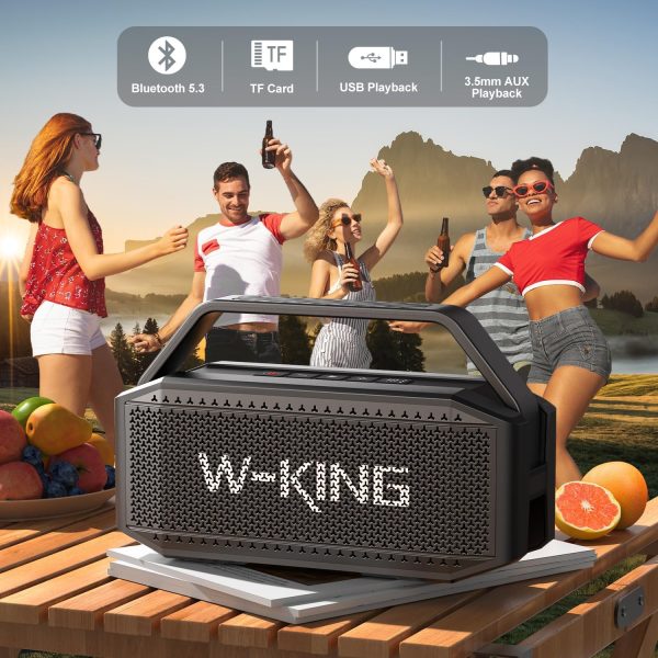 W-KING 100W PEAK Bluetooth Speaker,60W Portable Haut Parleur... - Image 7