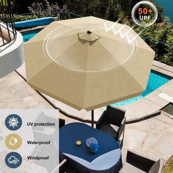 COOSHADE 7.5ft/9ft/10ft Outdoor Garden Table Umbrella Patio ... - Image 5