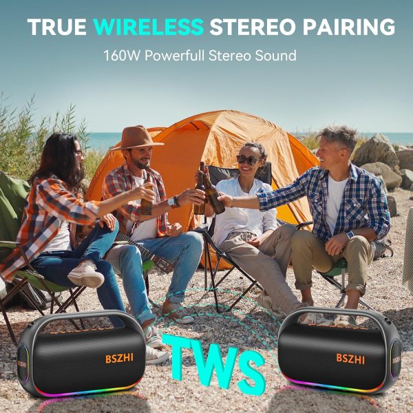 80W(120W Peak) Bluetooth Speaker Loud, Portable IPX6 Waterpr... - Image 7