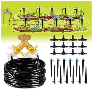 HIRALIY 49.2FT Drip Irrigation Kit, Garden Watering System, ...
