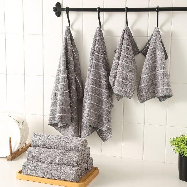 Puomue Microfiber Kitchen Towels and Dishcloths Set, 26 X 18... - Image 6