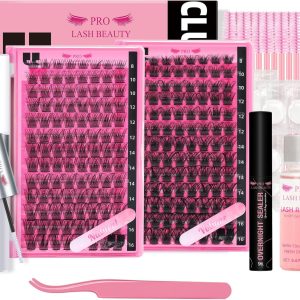 DIY Lash Extension Kit Cluster Lashes Kit with 208 Pcs Lash ...
