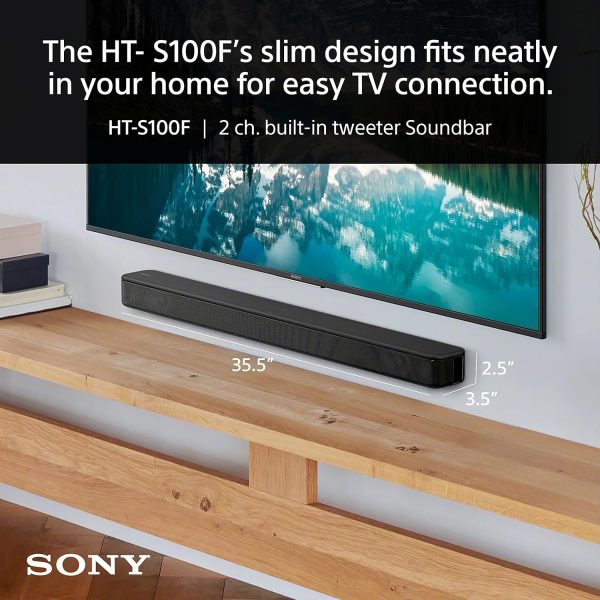 Sony S100F 2.0ch Soundbar with Bass Reflex Speaker, Integrat... - Image 2