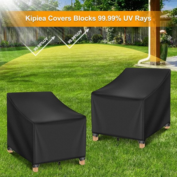 Kipiea 500D Patio Chair Covers Waterproof Winter - 2 Pack La... - Image 7