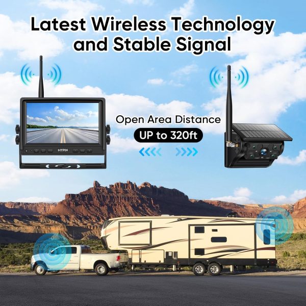 Solar Wireless Magnetic Backup Camera, 9900mAh Battery Power... - Image 2