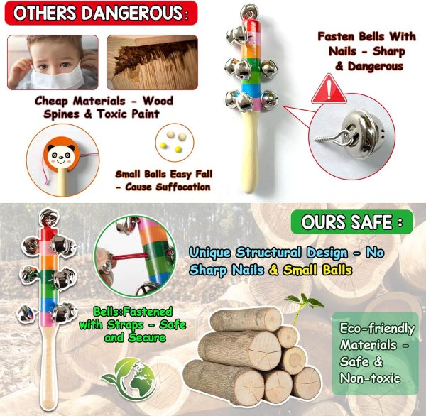 LOOIKOOS Toddler Musical Instruments,Wooden Percussion Instr... - Image 2